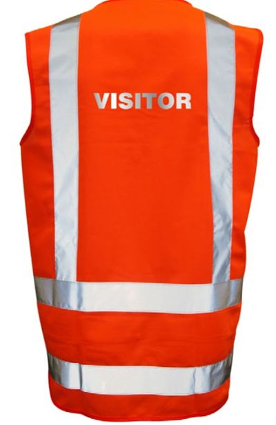 DAY NIGHT VEST, ZIPPED, ORANGE, Visitor