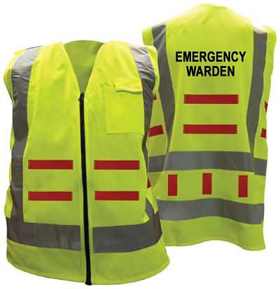 DAY NIGHT VEST, ZIPPED, ORANGE, MEDIC FIRST AID