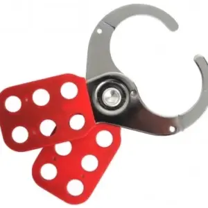 HASP Steel Lockout vinyl coated - 1.5" - Red