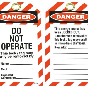 DANGER DO NOT OPERATE tags pack of 25