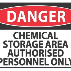 Danger Chemical Storage Area