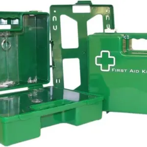 Green First Aid Box With compartments - Wall Mount Bracket