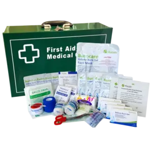 Large Industrial Burn Management First Aid Kit - Metal Box