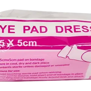 Eye Wound Dressing Combo Pad And Bandage Single Sterile