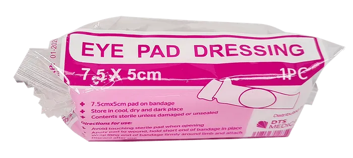 Eye Wound Dressing Combo Pad And Bandage Single Sterile