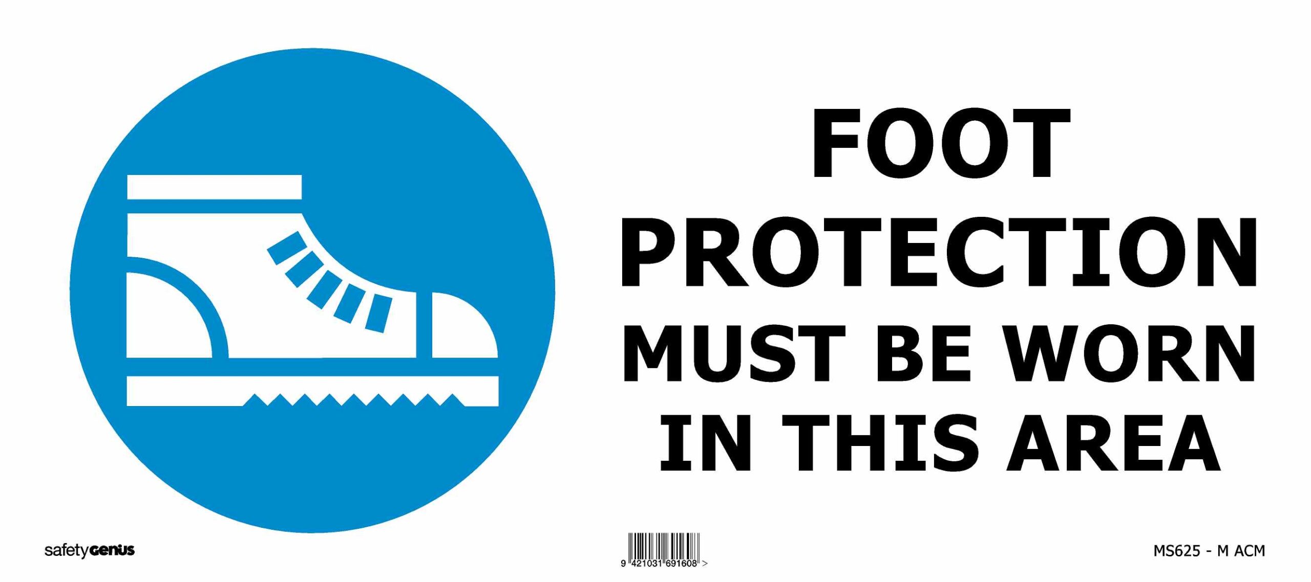 Foot Protection Must Be Worn In This Area