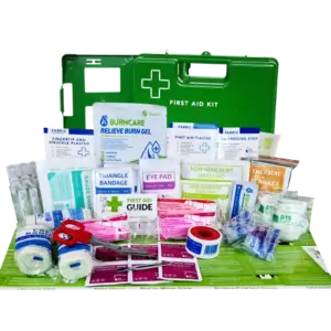 Farming First Aid Kit Medium in Green plastic Wall Mount Case