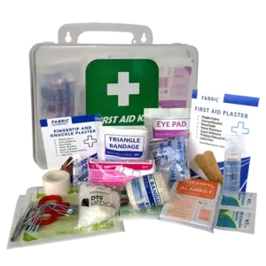 First aid Kit Premium Lone Worker in Clear Plastic Box