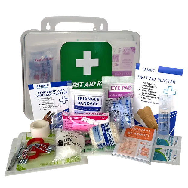 First aid Kit Premium Lone Worker in Clear Plastic Box