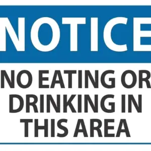 Notice No Eating Or Drinking In This Area