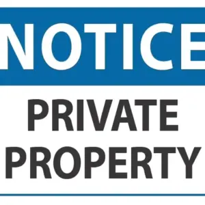 Notice Private Property
