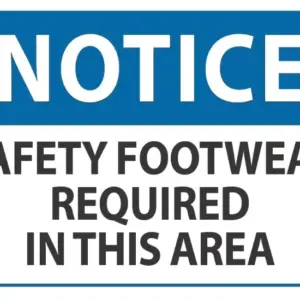Notice Safety Footwear Required In This Area