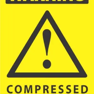 Warning Compressed Air Hazard