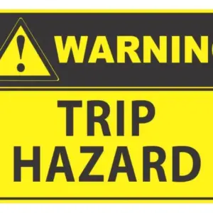 Warning Trip Hazard