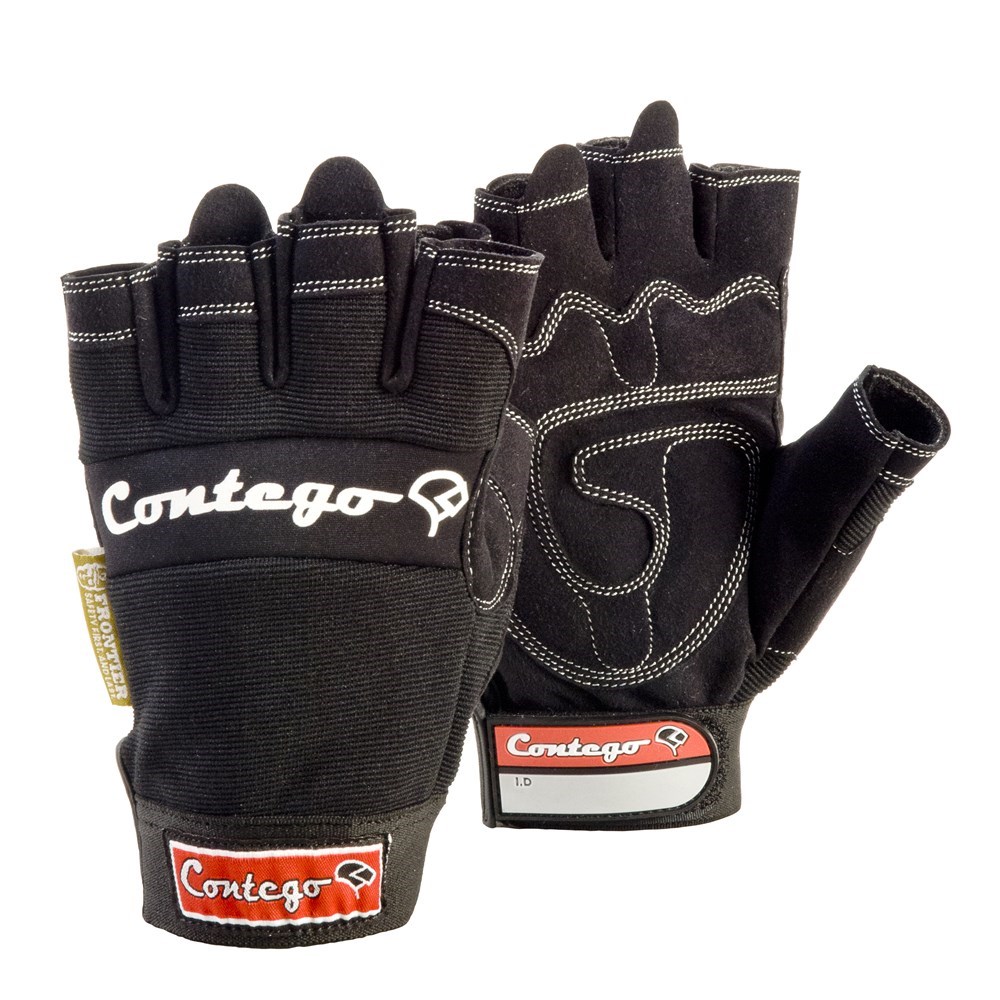 Contego Original Black Fingerless Glove - vibration reduction
