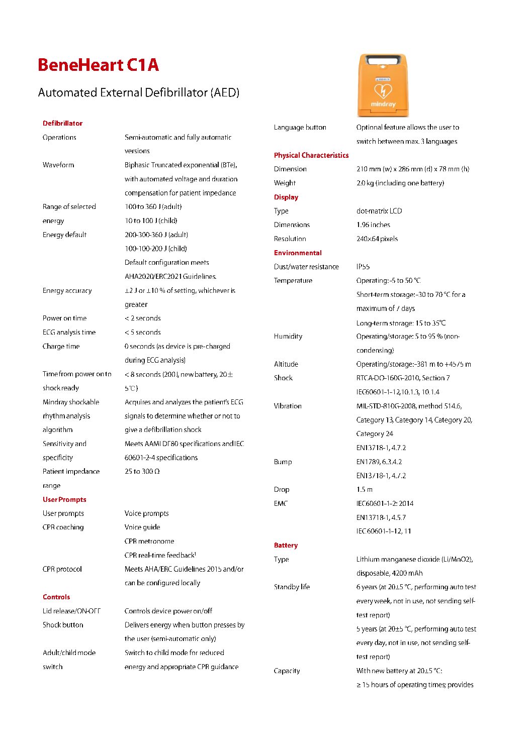 Mindray Defibrillator C Series AED - Image 5