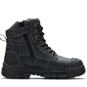 BLUNDSTONE ROTOFLEX XHD Black Platinum leather zip sided safety boot
