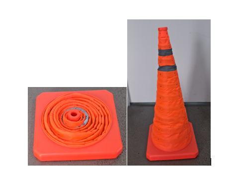 700mm Pop Up Road Cone / Custom Sign