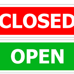 Open Closed Double Sided Sign