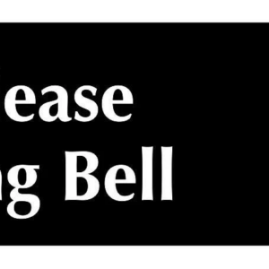 PLEASE RING BELL (with arrow)